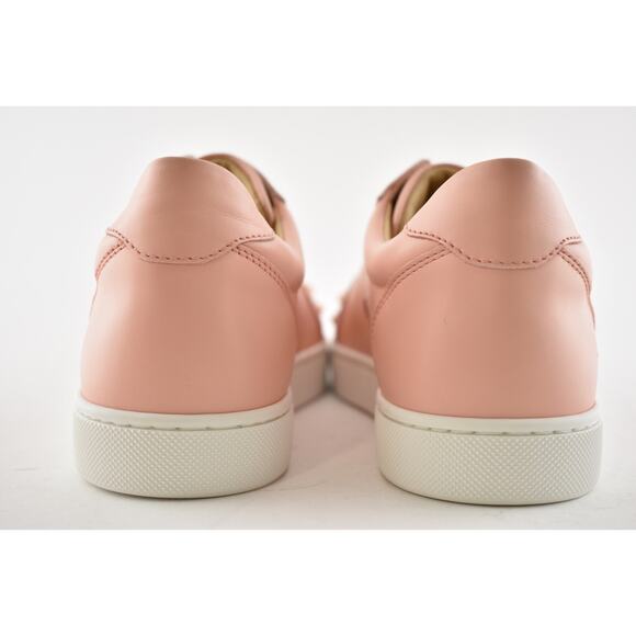 Christian Louboutin Vieira Spikes Pink Jupon Leather Flat Low Top Sneakers 34 - Picture 11 of 12